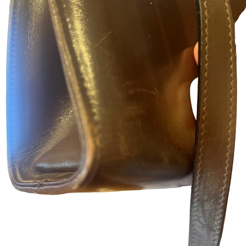 SALVATORE FERRAGAMO Vintage Brown Leather Shoulder Bag - Picture 11 of 14